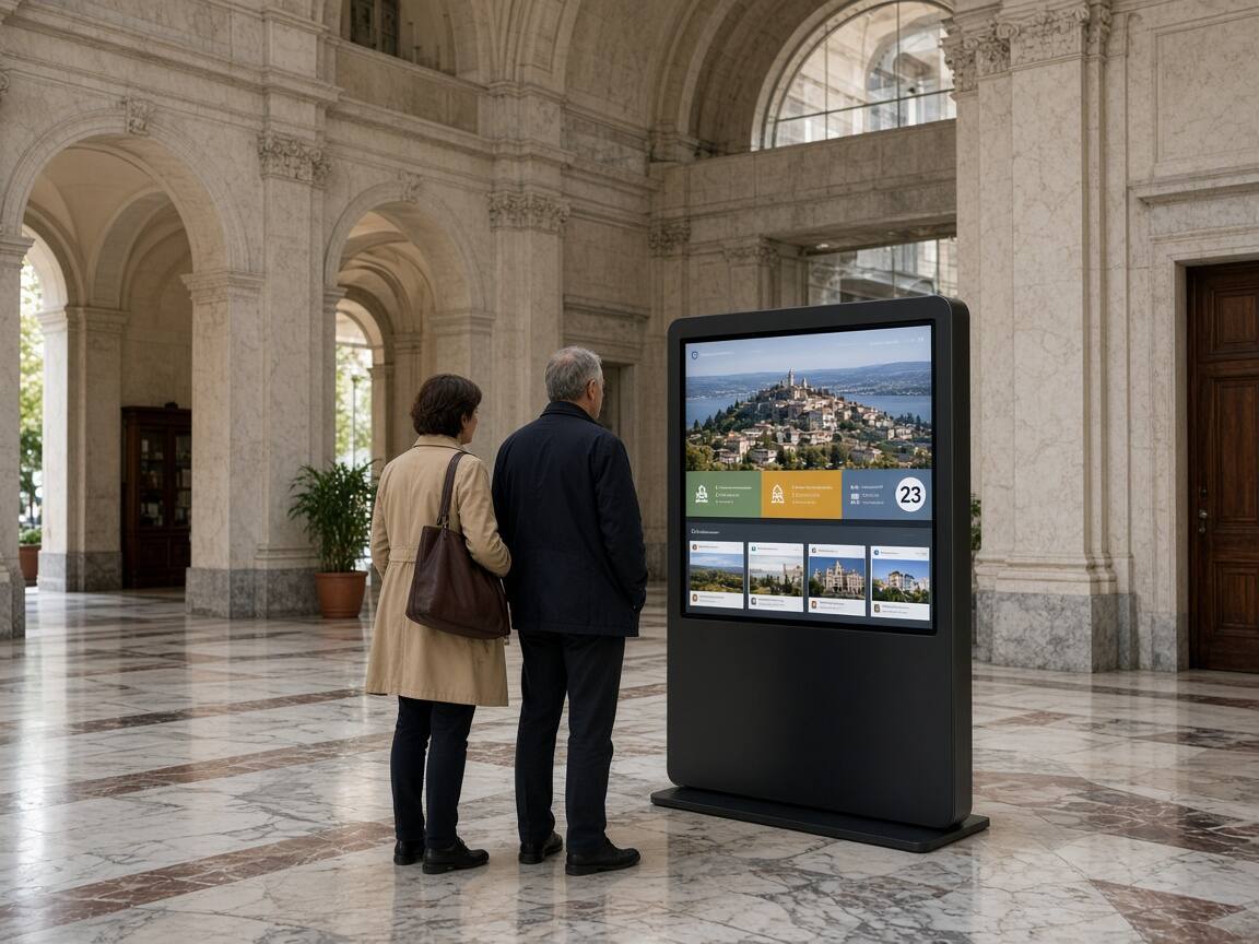 Monitor informativi e totem per gli uffici